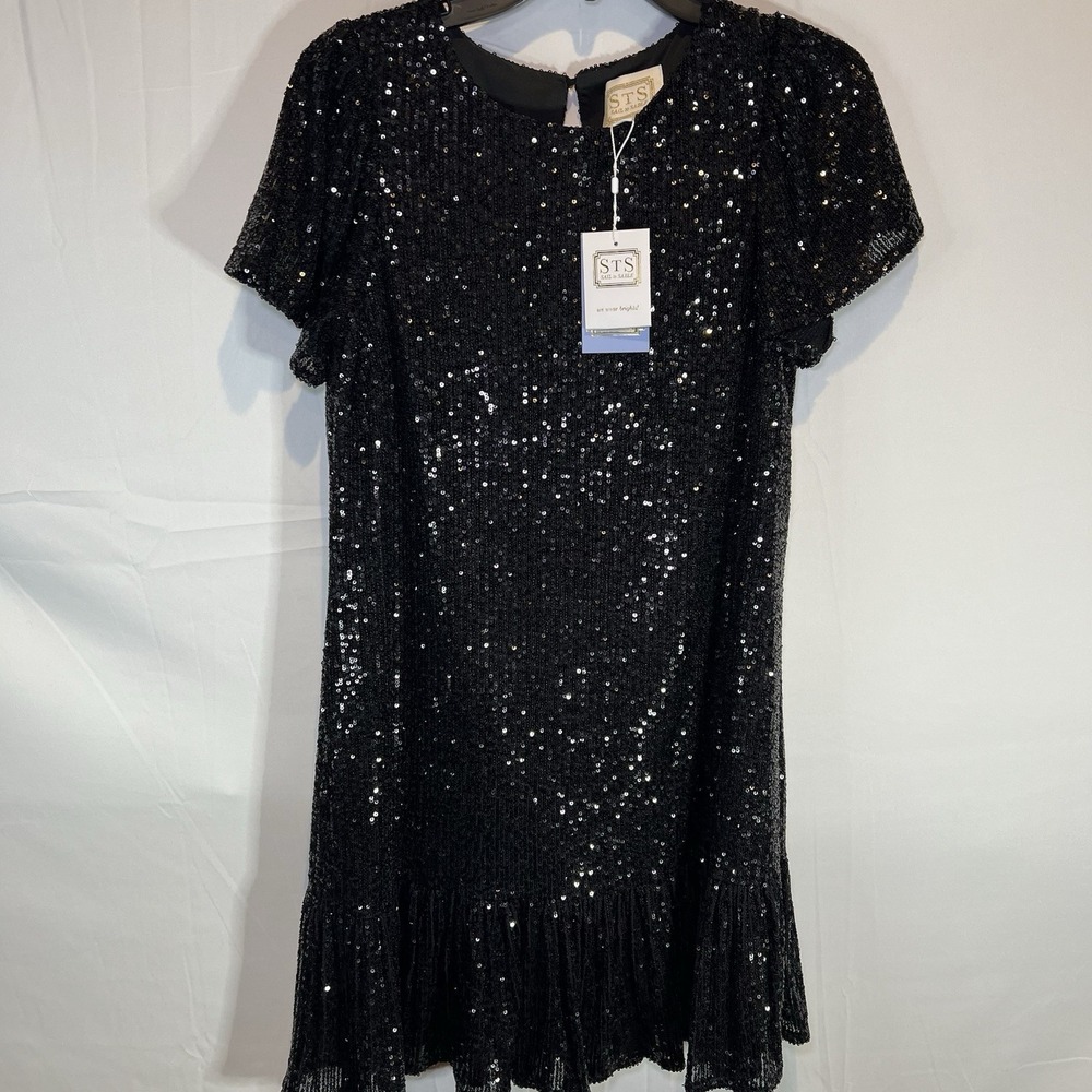 NWT XS STS Sail To Sable Black Sequin Dress MSRP $198